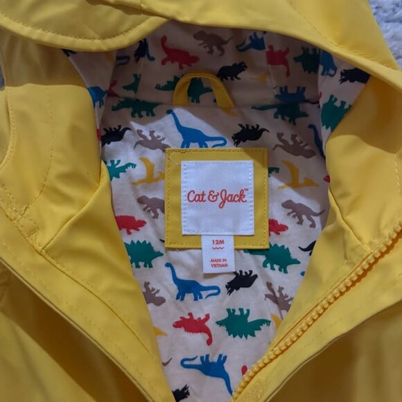 Toddler Rain Jacket Yellow Waterproof Coat 12M - Picture 3 of 4
